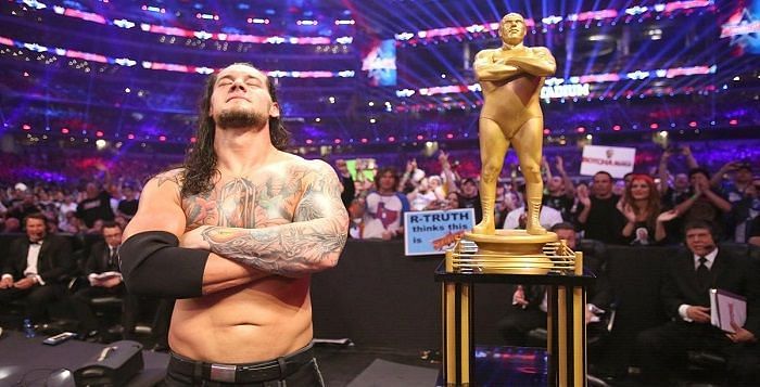 The usually-stoic Baron Corbin soaks up a big win on his first night as a WWE superstar.