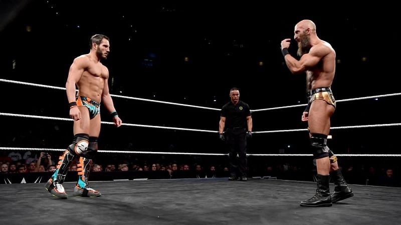 Tommaso Ciampa and Johnny Gargano during their match at NXT TakeOver: New Orleans