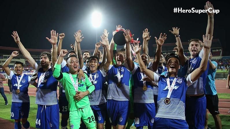 Bengaluru players after the win (Photo: Super Cup)