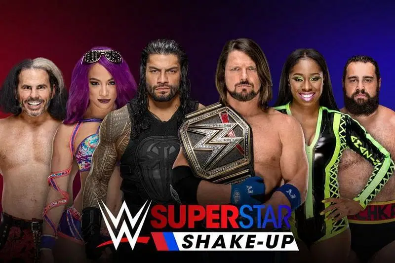 Image result for wwe superstars shake up 2018 list