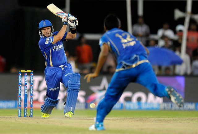 Hodge and Faulkner helped RR reach a competitive total against Mumbai Indians