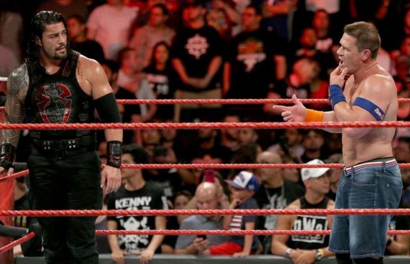John Cena and Roman Reigns had quite the fued last year 