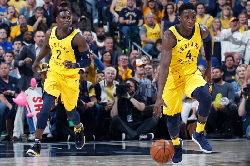 Indiana Pacers&#039; guards - Darren Collison and Victor Oladipo