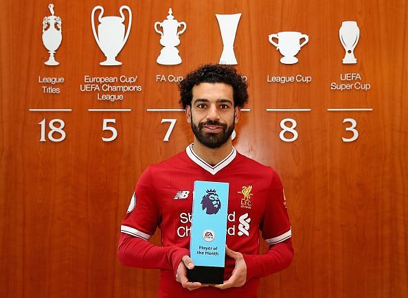 Mohamed Salah is Awarded with the EA SPORTS Player of the Month for March