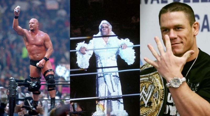 Stone Cold, Ric Flair, and John Cena all represent different eras of wrestling.