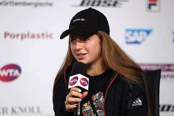 Ostapenko wins in straight sets over Diyas at Stuttgart