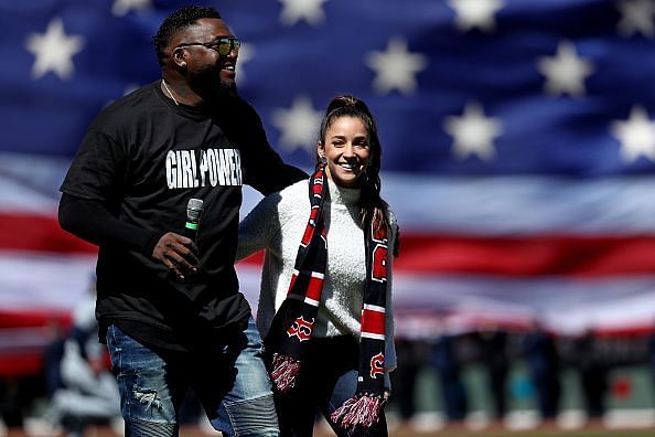 David Ortiz wears 'Girl Power' tee in Red Sox pregame with Aly Raisman