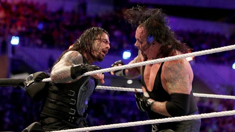 Reigns beat Taker at WrestleMania 33.