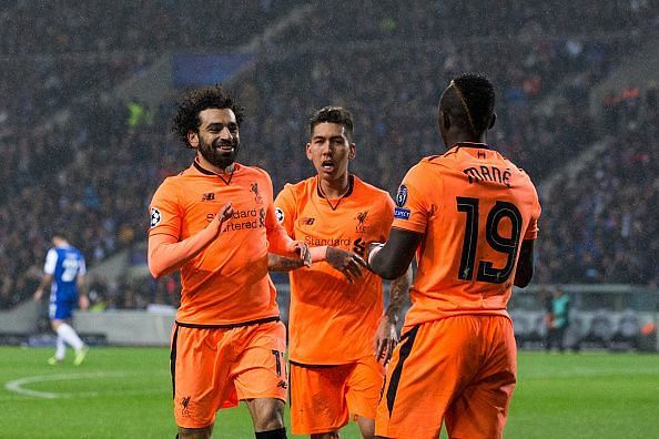 Liverpool trio Salah Firmino Mane