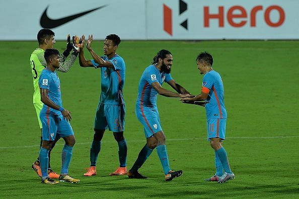 The Indian football team has risen in the FIFA rankings yet again.