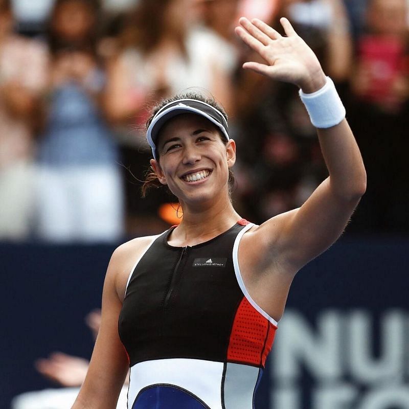 Garbine Muguruza waves to the crowd after her victory at the Monterrey Open. Source: Instagram