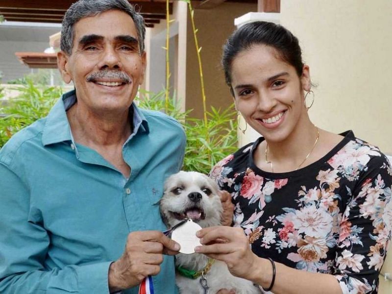 Saina Nehwal and her father Harvir Singh