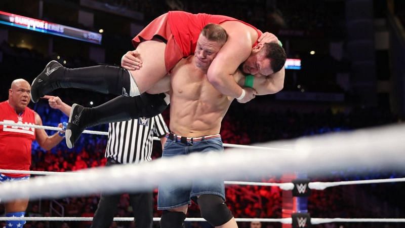 Joe and Cena at Survivor Series last year.