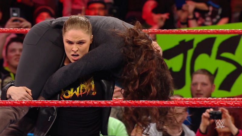 Image result for rousey hits stephanie