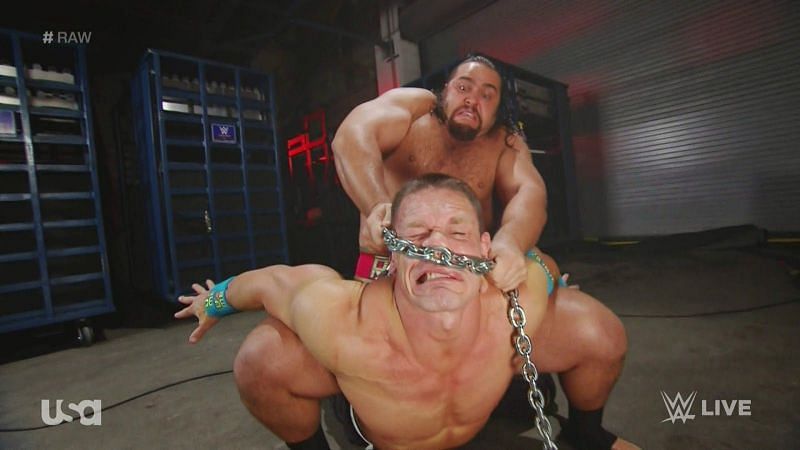 Rusev punishes John Cena