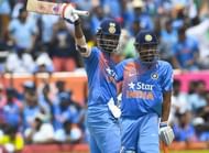 Rahul acknowledging the crowd after a half century.