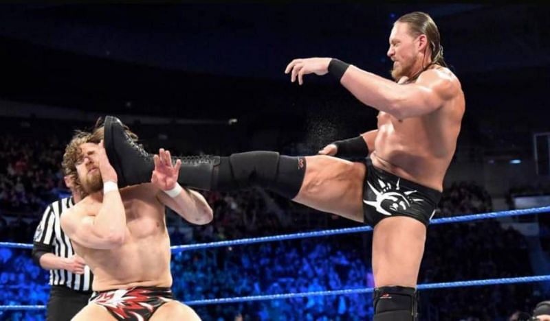 Big Cass attacking Daniel Bryan on Smackdown