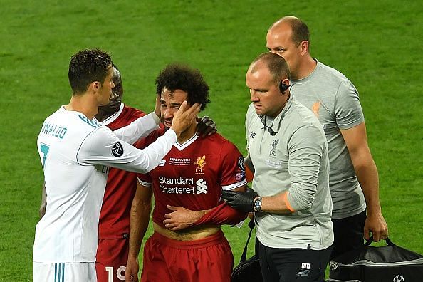Mohamed Salah injury Ramos foul