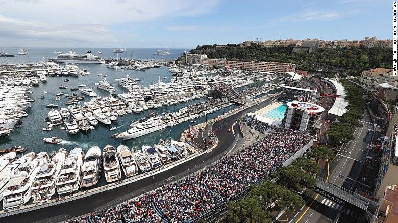 View of part of the Monaco street circuit