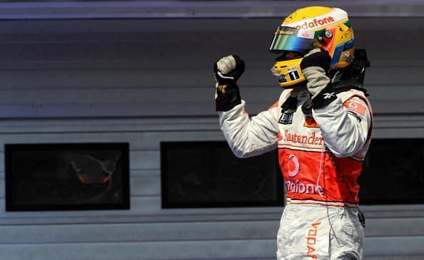 McLaren Mercedes&#039; British driver Lewis H