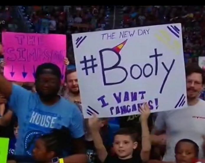 The New Day fan sign