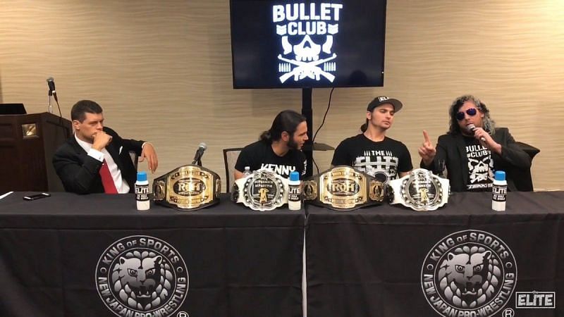 (Starting from left to right) Cody, The Young Bucks, and Kenny Omega 