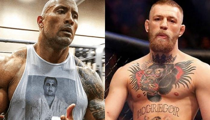 The Rock (left) and Conor McGregor (right)