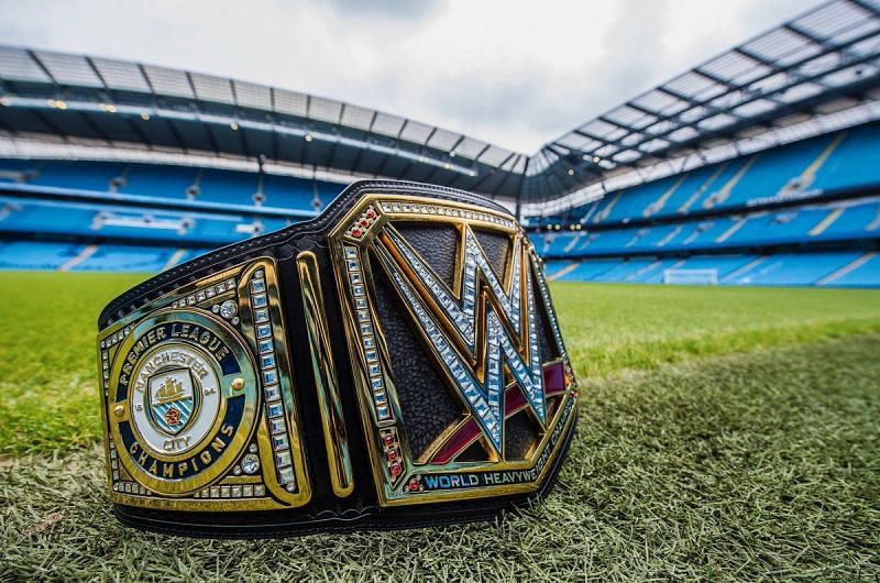 PL Champions Manchester City have received a customary WWE Title belt