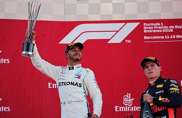 Winner of Spanish F1 Grand Prix 2018 - Lewis Hamilton.