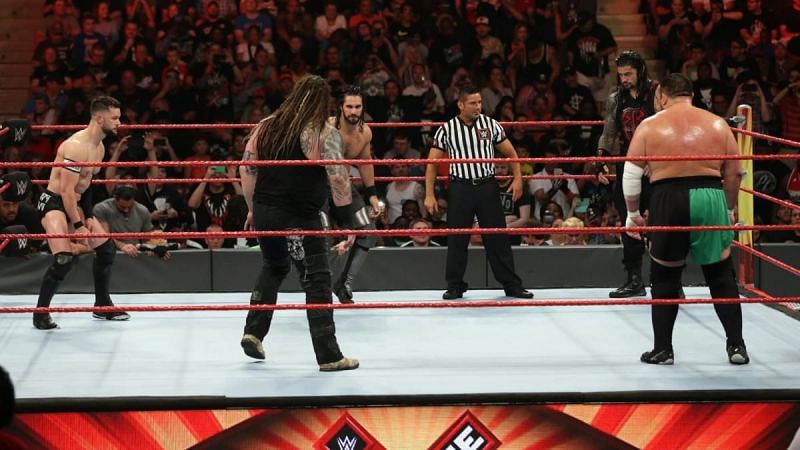 Roman Reigns, Seth Rollins, Finn B&Atilde;&iexcl;lor, Bray Wyatt and Samoa Joe battling for an opportunity to face Brock Lesnar 