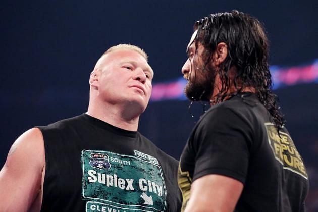 Brock Lesnar and Seth Rollins