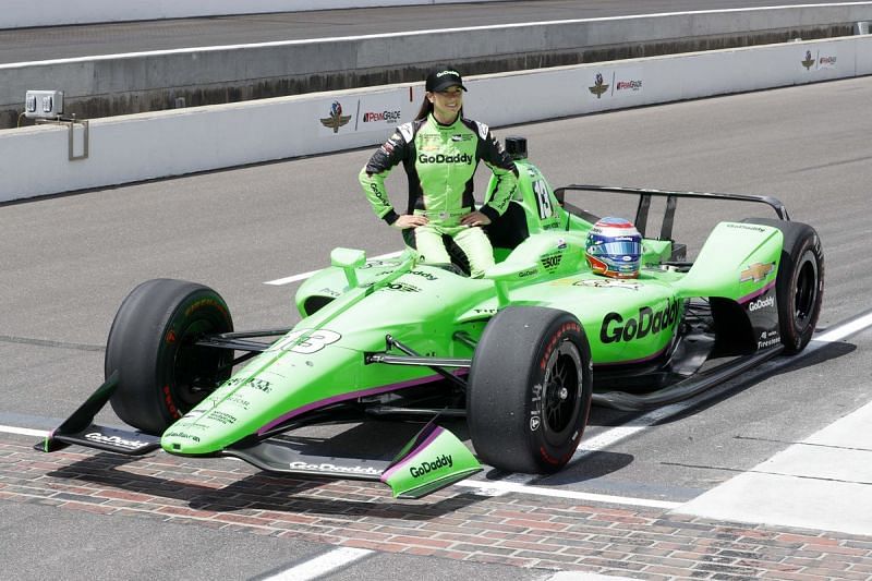 Danica Patrick with her Indy500 car