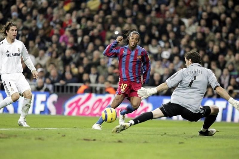 Image result for barcelona vs real madrid 3-0 ronaldinho ramos