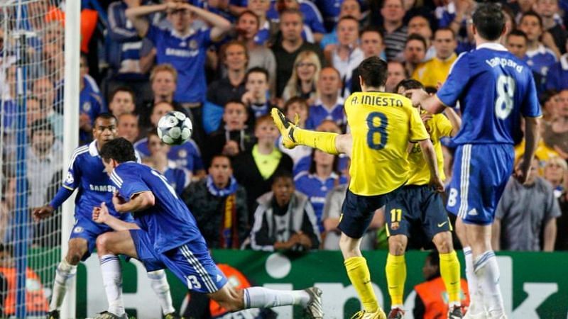 Iniesta&#039;s famous goal at Stamford Bridge in 2009