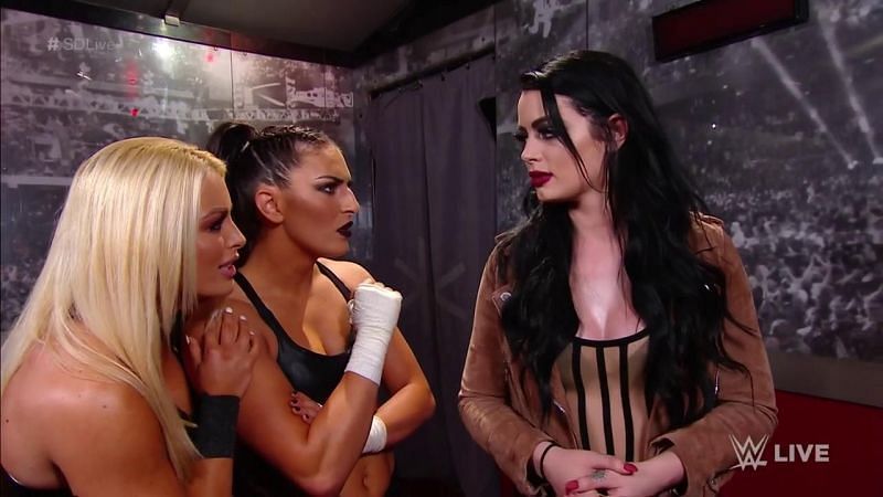 Sonya Deville was banned from ringside by Paige just before the match
