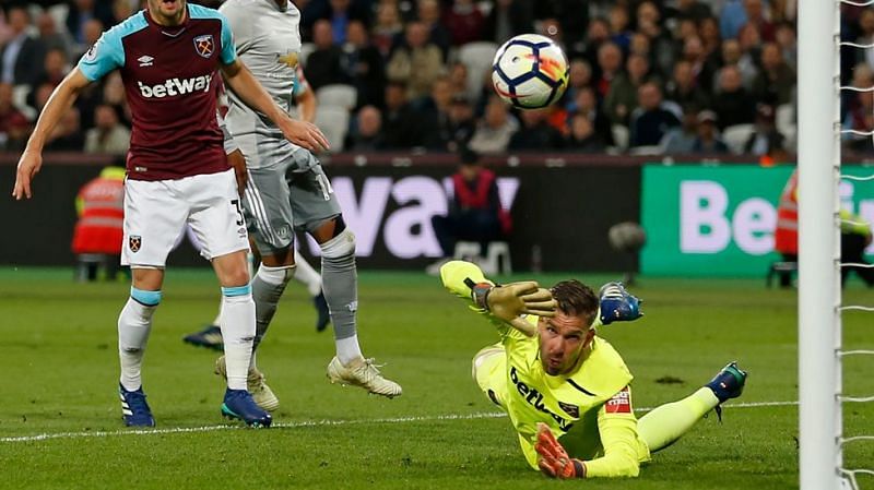 Adrian was kept busy and made to earn his clean sheet with a string of fine saves