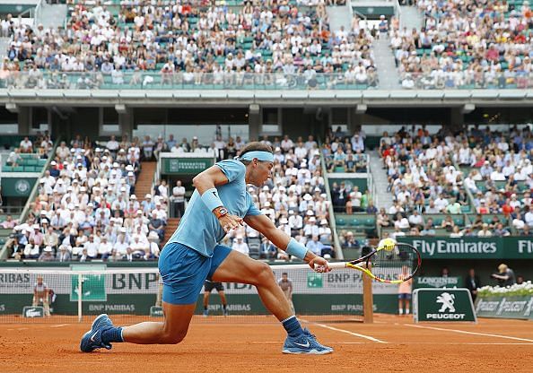 Tennis: Nadal of Spain at French Open