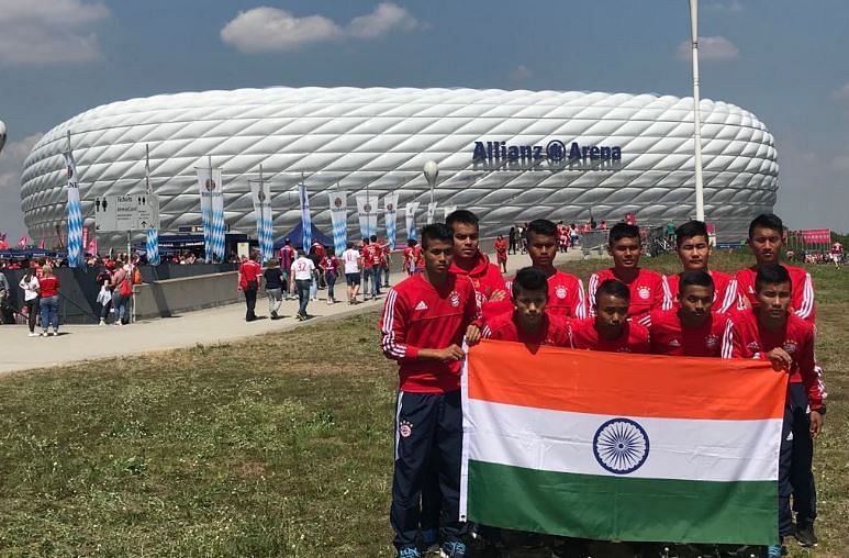 The team that represented India at the Bayern Munich Youth World Cup.