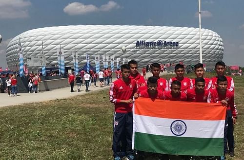 The team that represented India at the Bayern Munich Youth World Cup.