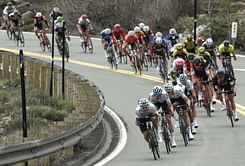 Gaviria, Bernal cap banner Tour of California for Colombians