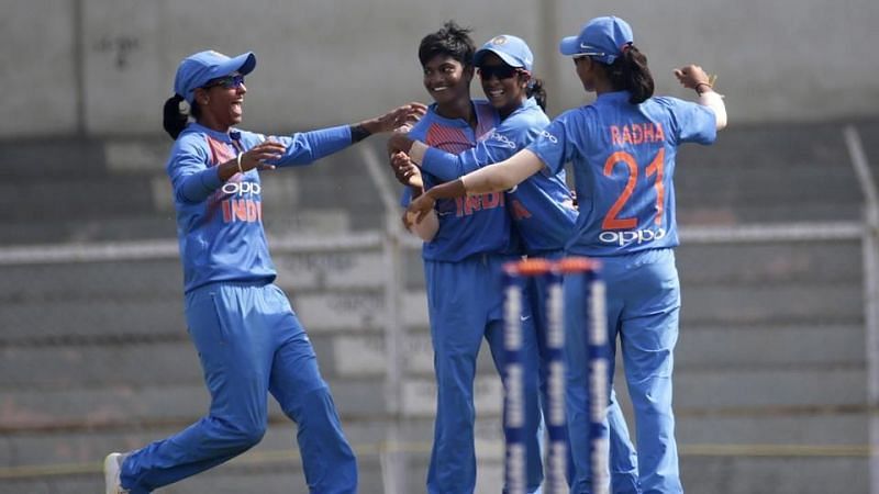 Pooja Vastrakar held her nerves to score one run off the last delivery
