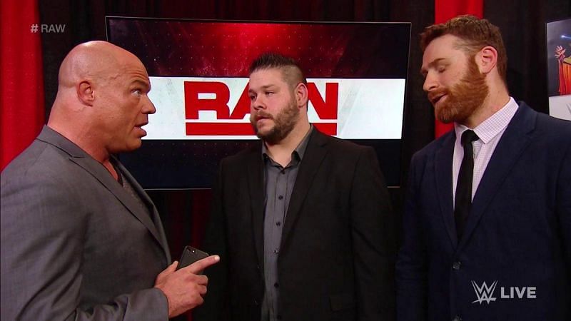 Kurt Angle, Sami Zayn and Kevin Owens have not gotten off to the best of starts on Raw 
