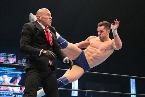 Devitt and Low-Ki fighting it out 
