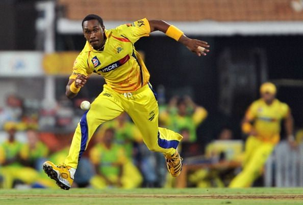 Chennai Super Kings bowler Dwayne Bravo 