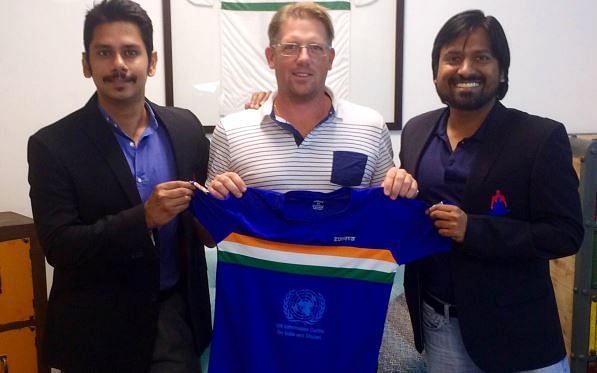 A file photo of Sudeva FC co-founders Anuj Gupta (L) and Vijay Hakari (R).