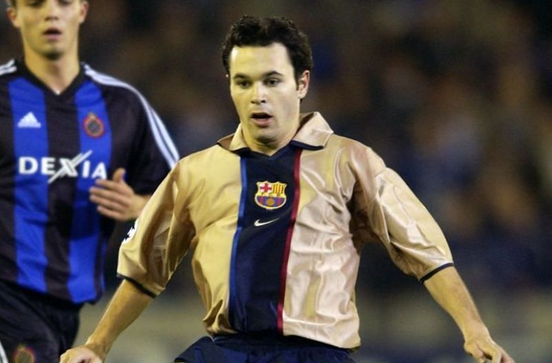 Iniesta at 18 years old, playing against Club Brugge