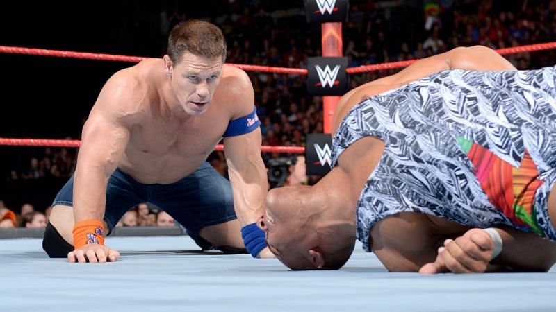 Jordan faces John Cena in the ring