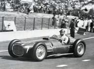 Juan Manuel Fangio Warming Up Race Car