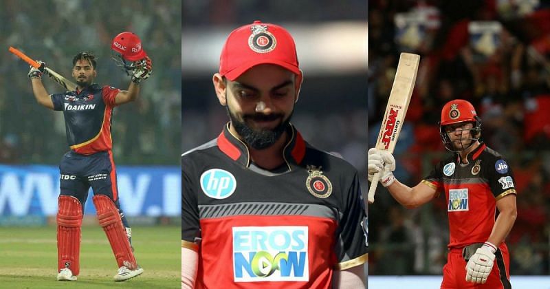 Rishabh Pant, Virat Kohli and AB de Villiers