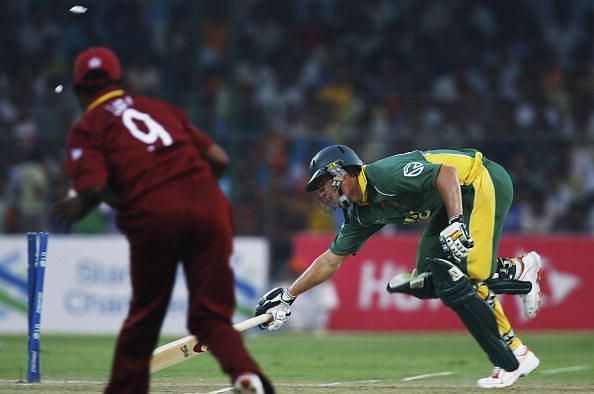 De Villiers was run out against West Indies in the semis